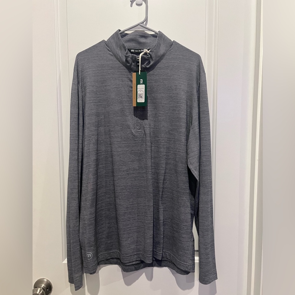 NWT Travis Mathew Men’s L Gray 1/4 Zip